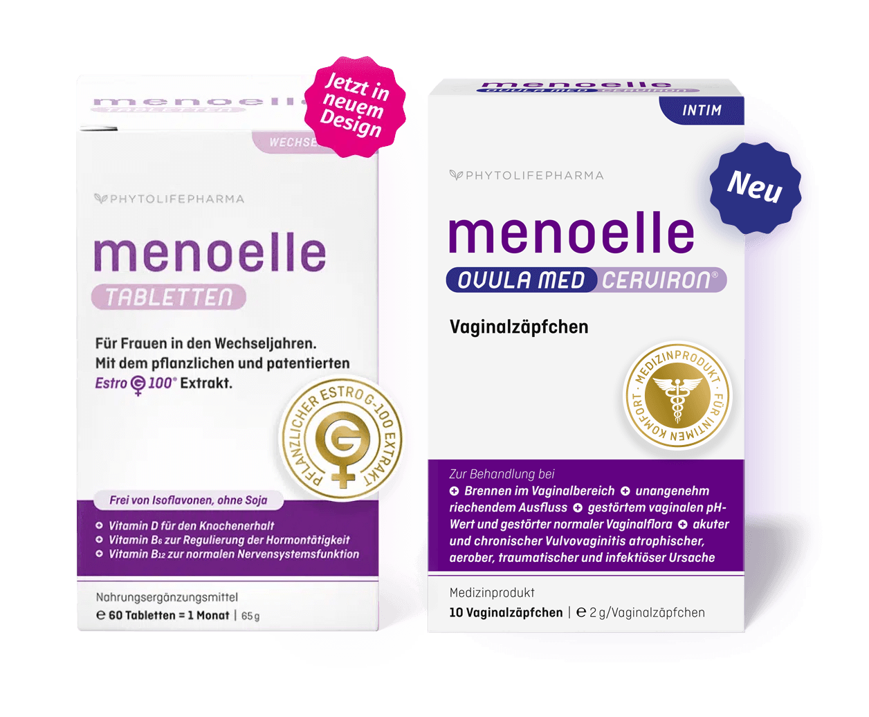 menoelle® Paket Tabletten und OVULA med CERVIRON®