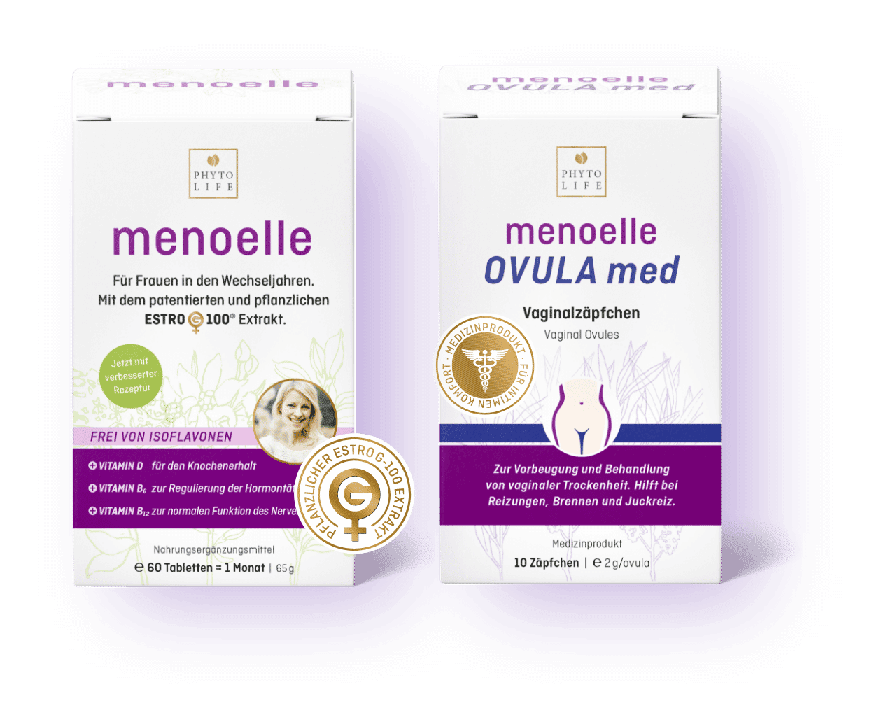 menoelle® Tabletten + OVULA med - Produkt