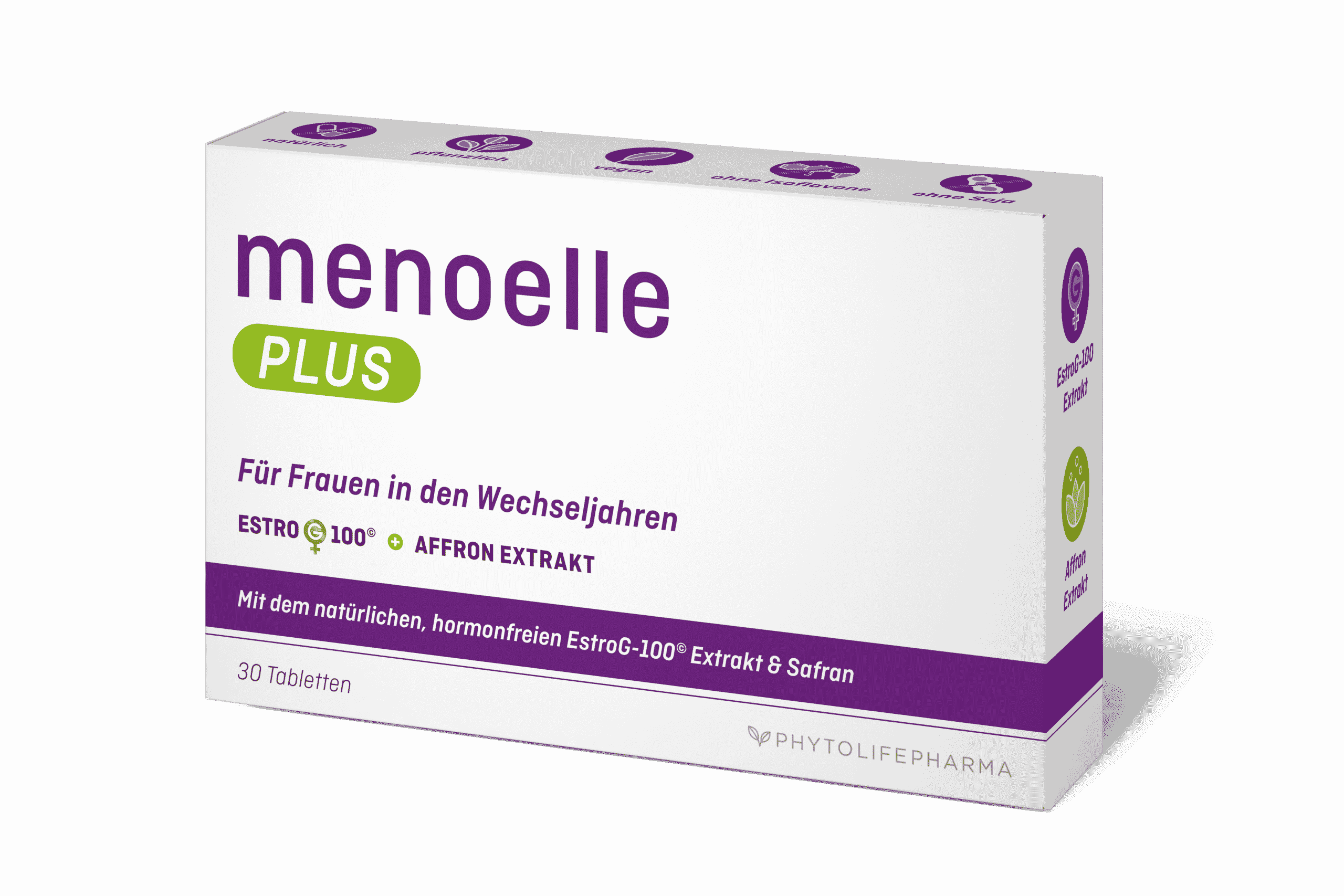 menoelle® PLUS - Tabletten mit EstroG-100® und Safran