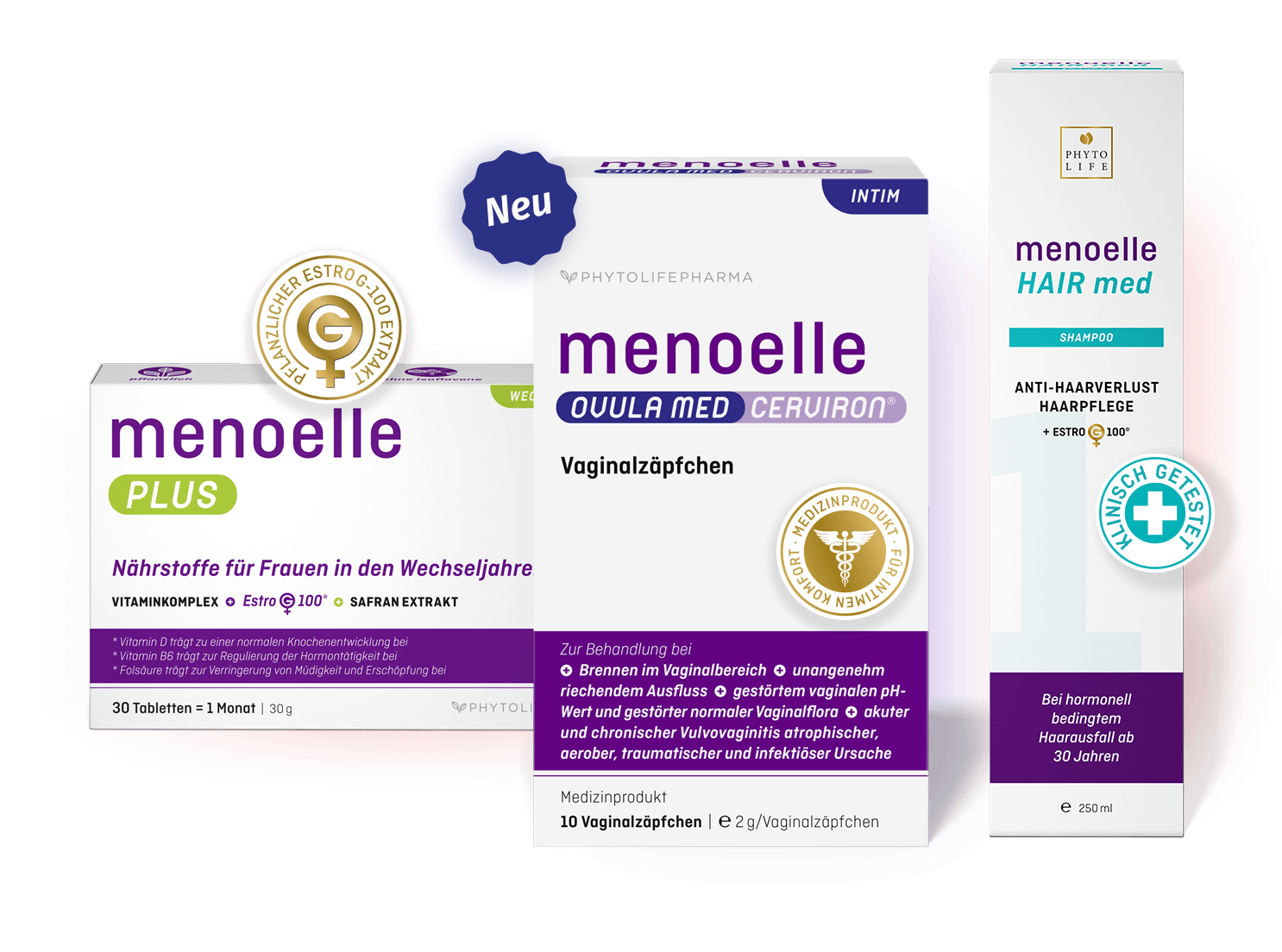 menoelle® PLUS + OVULA med CERVIRON® + Shampoo